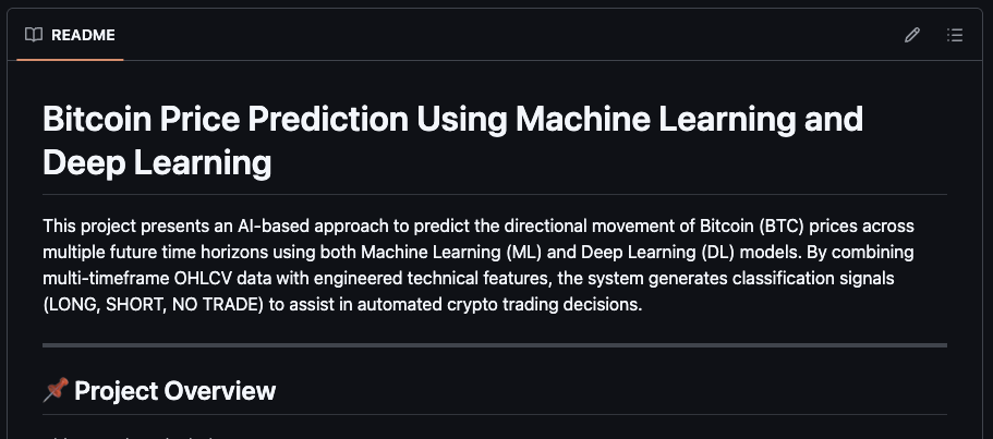 AI for Bitcoin Market Prediction