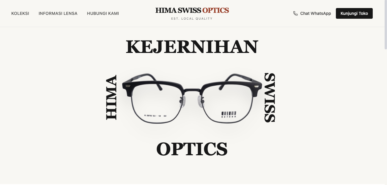 Website Himas Swiss Optics