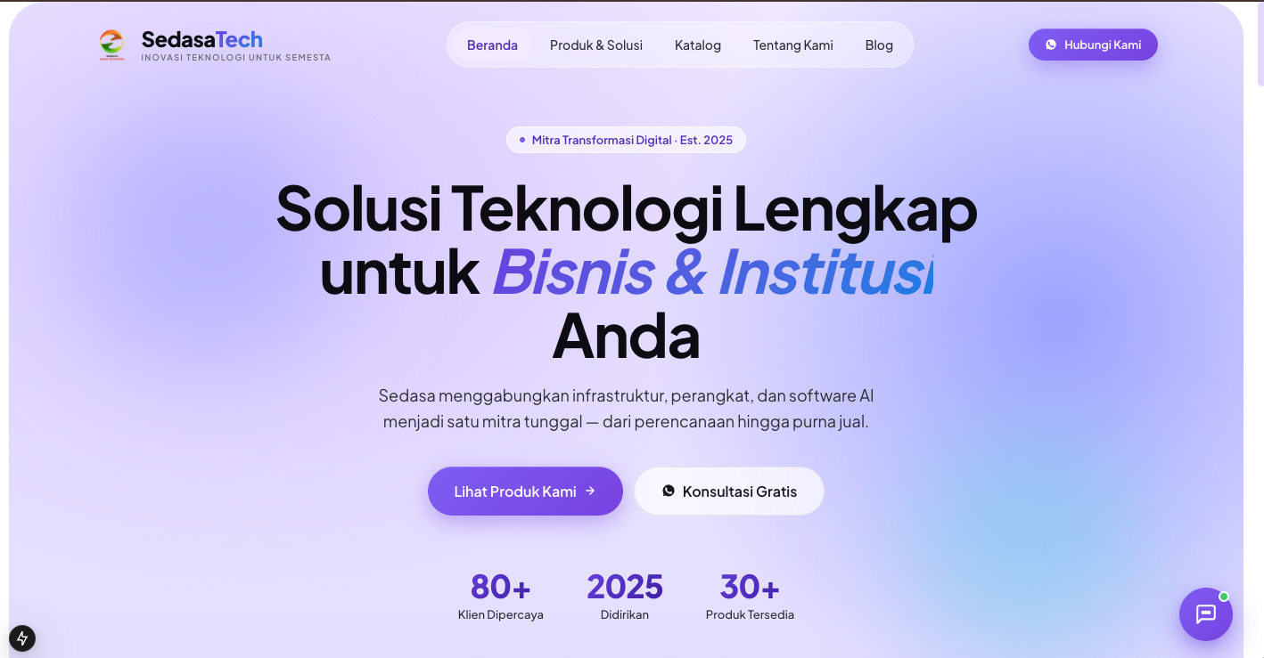 SedasaTech Landing Page